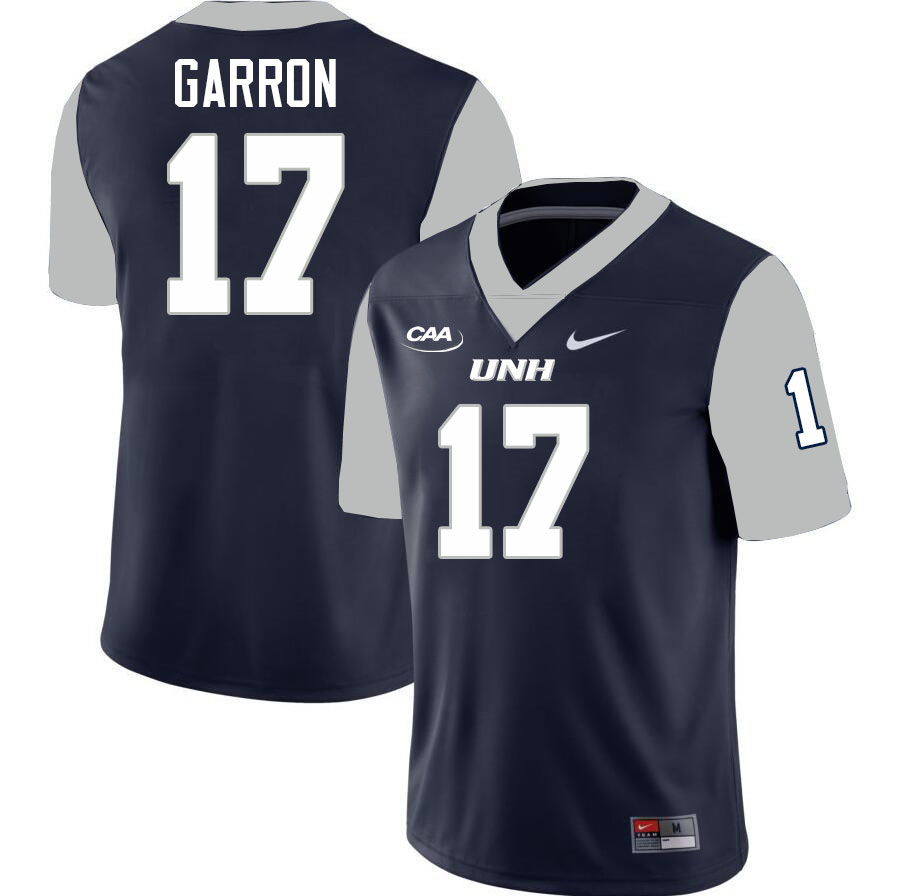 New Hampshire Wildcats #17 Zach Garron College Football Jerseys,Uniforms-Navy